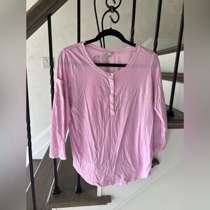 Gap Long Sleeve Pink Henley